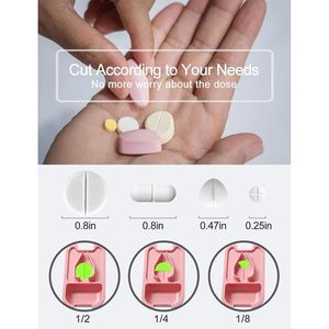 Cortador de Pastillas Portátil Pequeño y Bonito, Divisor de Pastillas Portátil para Pastillas Grandes, Corta Vitaminas, Incluye Estuche de Almacenamiento - Product Image 4