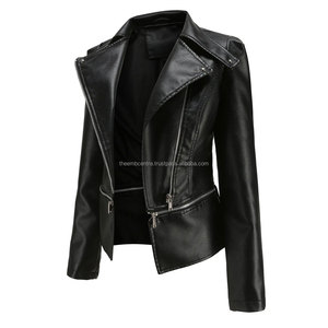 Nuevo diseño, chaqueta de cuero de tela cómoda para mujer, producto recién llegado, chaqueta genuina de secado rápido para mujer - Product Image 2