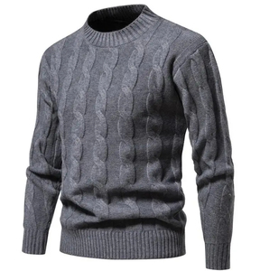 Service OEM – Cardigan d'hiver personnalisé pour homme 100 % laine tricotée, respirant, anti-plis, à motifs côtelés - Product Image 3