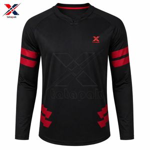 Uniforme de hockey sur glace unisexe personnalisé OEM, 100% polyester, antibactérien, séchage rapide, respirant, vêtements de performance sublimés, logo sur le devant - Product Image 5