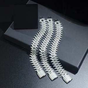 Good Quality Moissanite Diamond Hip Hop Bracelet Designer <b>Inspired</b> Statement <b>Jewelry</b> Accessory For Men Women Bulk Supplier - Product Image 1