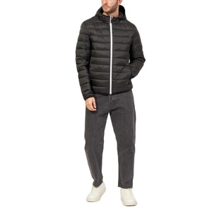 Chaqueta de invierno de lona rellena de algodón de gran tamaño personalizada de alta calidad Logotipo frontal Abrigo informal para hombre de BD - Product Image 6