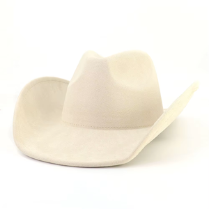 <b>Black</b> Wool <b>Cowboy</b> <b>Hat</b> Unisex Casual Four Seasons Adult 58-60CM - Product Image 2