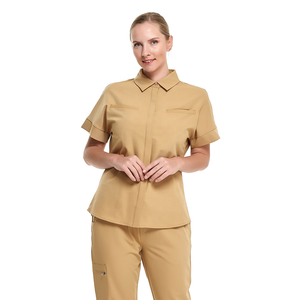 Uniforme de Enfermera para Mujer, Diseño Personalizado al por Mayor, Estilo Jogger, Elástico, con Cierre, Spandex - Product Image 1