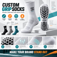 Chaussettes de Pilates personnalisées avec logo, respirantes, antidérapantes, pour les marques de studios de barre et de yoga