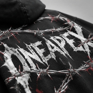 Men's <b>Black</b> Washed Hoodie Oversized Streetwear <b>Sweatshirt</b> Cotton Pullover Custom Embroidery Hoodie Wholesale Supplier - Product Image 6
