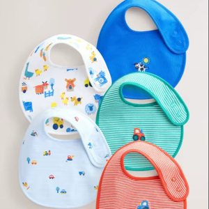 Baberos de Bebé 100% Bambú y Algodón Suave, Super Absorbentes, con Cuello Ajustable - Product Image 1