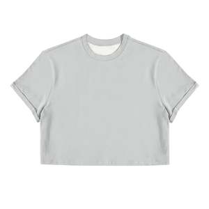 เสื้อยืดครอปทรงปกติ ผ้าฝ้ายถัก 100% สปอร์ต สตรีทแวร์ สำหรับผู้ชาย ขายส่ง รับผลิตตามแบบ เป็นมิตรกับสิ่งแวดล้อม แห้งเร็ว ระบายอากาศได้ดี ด้านหน้า - Product Image 1