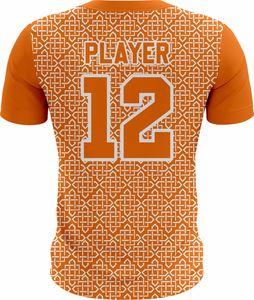 เสื้อเจอร์ซีย์คุณภาพสูงสั่งทำพิเศษ ผ้าโพลีเอสเตอร์/คอตตอนผสม ทอแบบถัก พิมพ์ลายแบบซับลิเมชั่น คอกลม ทรงปกติ ใส่ได้ทั้งชายและหญิง พร้อมปักชื่อทีม - Product Image 2