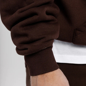 Sweat-shirt à capuche pour homme en coton, coupe oversize, décontracté, pour l'automne, tricoté, uni, avec poche, BRG, sweats à capuche et sweat-shirts pour homme - Product Image 4