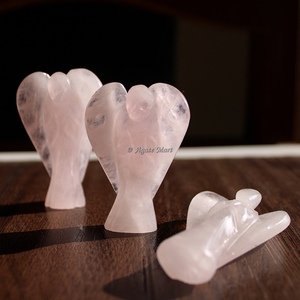 En gros Mini Ange Statuette Feng Shui Cristal Semi-Précieux Quartz Pierre Naturelle Décoration de La Maison Petite Taille Agate Ange - Product Image 6