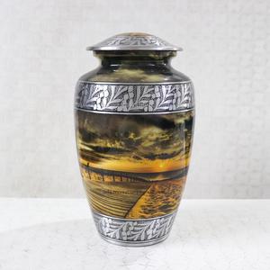 Urna de Cremación de Aluminio Ocean Beach, Moderna y Tradicional, Religiosa, para Cenizas Humanas, Artículos Funerarios, Urna de Cremación para Adultos de 10 Pulgadas - Product Image 6