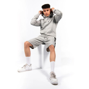 Conjunto Deportivo de Primavera para Hombre, Sudadera con Capucha y Pantalones Cortos de Felpa de Algodón, Transpirable, de Secado Rápido, Informal - Product Image 3