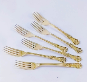 Tenedor de Postre de Latón Real, Juego de Cubiertos de Latón Pulido Espejo en Nuevo Diseño, Tenedor de Latón a Precio Mayorista - Product Image 2