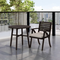 Table de jardin pliable en bois d'acacia moderne, aspect teck, mobilier d'extérieur pour chambre, villa, balcon, parc et hôtel, fabriqué au Vietnam
