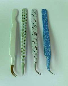 Juego de Pinzas para Pestañas DANTRIC IMPLANTS HF-654 de Acero Inoxidable de Precisión con Agarre Perfecto y Punta Suave, Herramientas Profesionales para Pestañas - Product Image 5