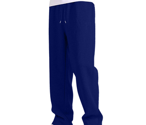 Pantalon de survêtement en laine bleu vintage pour homme, taille mi-haute, coupe droite, en coton, avec logo personnalisé imprimé, pour l'automne, vente en gros - Product Image 3