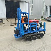 Plataforma de perforación de pozos de agua tipo rueda portátil 0-22HP plataforma de tierra profunda con caja de cambios y componentes de núcleo de bomba