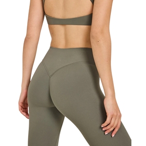 Leggings de yoga de cintura media para mujer, de tacto suave, efecto segunda piel, con espalda en V y realce de glúteos, ideales para gimnasio y entrenamiento, ropa deportiva. - Product Image 6