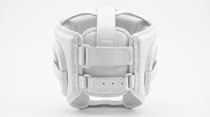 Protector de Cabeza de Boxeo Unisex Blanco, de Cuero Vacuno, Transpirable, Ajustable con Cierre de Velcro, Protección Básica para Entrenamiento - Product Image 2