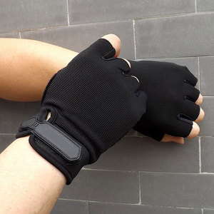 Half Finger Cycling <b>Gloves</b> Camouflage <b>Black</b> <b>Mesh</b> Breathable Unisex Summer Riding <b>Gloves</b> - Product Image 6