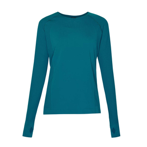 Camiseta de Manga Larga para Mujer, Elástica, Ajustada, Lisa, Teñida, Nueva Llegada, Servicio OEM, Marca Propia - Product Image 6
