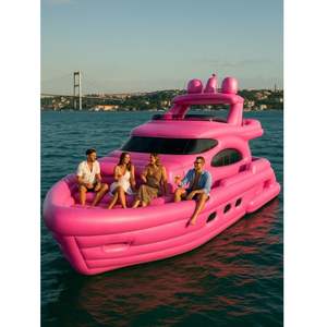 Nouvelle Arrivée 2026 Grand Yacht Gonflable Personnalisé en PVC Rose de Haute Qualité pour Fêtes Estivales en Extérieur - Product Image 1