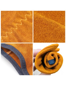 Welding <b>Gloves</b> Cow Split Leather Heat Resistance Work <b>Gloves</b> - Product Image 6