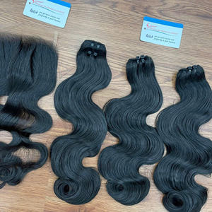 GRANDES COMMANDES!!! Beau corps ondulé trame extensions de cheveux couleurs noires 100% vierge cheveux humains vietnamiens - Product Image 4