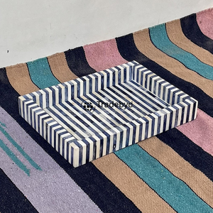 Bandeja de Servicio Móvil de Diseño Moderno con Incrustaciones de Hueso, de Calidad Premium, Decorativa y de Lujo para Mesa de Centro, por Tradebyd - Product Image 1