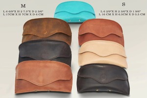 Luxury Classic Lightweight Genuine Leather <b>Glasses</b> Pouch Scratch Resistant Professional B2B Supply LGC-0118 - Product Image 5