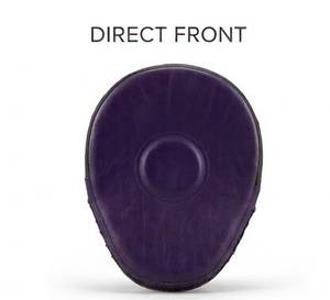 <b>Purple</b> PU Leather Boxing Focus Pad Punching Target with Handle Strap Reinforced Stitching for Kickboxing - Product Image 2