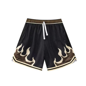 Shorts de bain pour homme style zip, impression intégrale par sublimation, tissu extensible, haute qualité. - Product Image 1