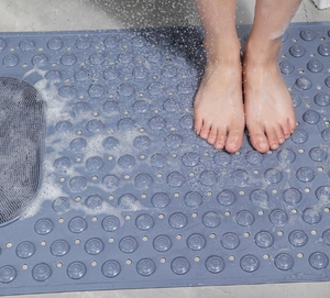 Non Slip PVC Shower <b>Mat</b> Suction Cup Bath Rug Waterproof Bathroom Floor <b>Mat</b> <b>Roll</b> Up Design - Product Image 4