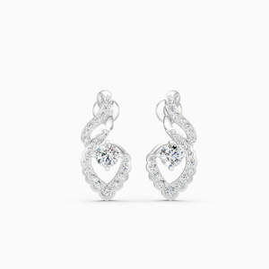 Pendientes Románticos con Forma de Lazo y Diamantes con Corte Brillante, Chapados en Oro Rosa, Joyería de Moda para Mujer, para Bodas - Product Image 5