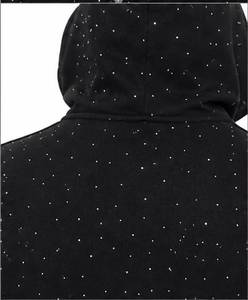 Sudadera con Capucha Negra para Hombre, Marca White Stitch, con Cierre, Diseño de Puntos, Corte Regular, Tejido de Poliéster, para Otoño - Product Image 5