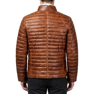 Chaqueta de piel de cordero auténtica para hombre, abrigo de invierno con aislamiento, chaqueta de piel de oveja con relleno de plumón para clima frío - Product Image 5