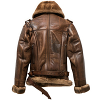 Vestes pour hommes Hexiqon de qualité supérieure 2026 en toile, style aviateur, marron, à capuche, avec logo frontal, col montant, respirantes et à séchage rapide