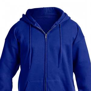 Sweat à capuche zippé léger en polaire bleu roi pour homme, impression numérique, prêt pour l'hiver, 100 % coton, coupe régulière, coupe-vent et respirant - Product Image 6