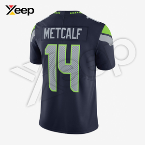 เสื้อฟุตบอลอเมริกัน XEEP รุ่นปรับแต่งได้ XC-AFU-11 สำหรับผู้ชาย เนื้อผ้าโพลีเอสเตอร์น้ำหนักเบา ระบายอากาศได้ดี พิมพ์ลายด้วยเทคโนโลยีฮีททรานเฟอร์ ประสิทธิภาพสูง - Product Image 2