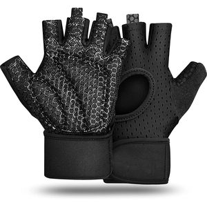 Factory Direct Weightlifting Gloves with Breathable Fabric Wrist Support and Shock Absorbing Palm Padding - Product Image 1