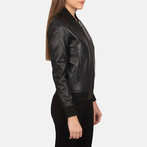 Top Wear Women Casual Wear Custom Made Women Leather Crop Jacket Hot Selling Winter Use Women Leather Crop Jacket - Product Image 4