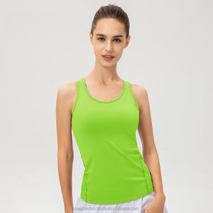 Custom Women tank <b>Top</b> Loose Round Neck Sexy Crop <b>Tops</b> Cotton White Yoga Fitness Wear Sports Gym Workout Singlet - Product Image 5