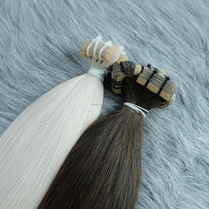 Extensiones de cabello de cinta de 100g de alta calidad Paquetes de cabello crudo de la mejor calidad Recta Fábrica vietnamita Precio al por mayor de un solo estiramiento - Product Image 4