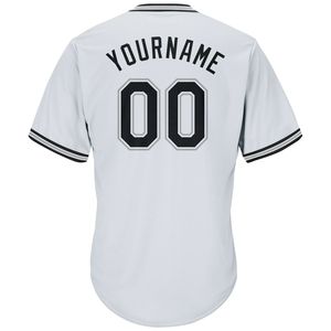 Custom White V-Neck <b>Baseball</b> Jersey Men's Short Sleeve Team Name Printed Moisture Wicking Polyester Sport Apparel - Product Image 3