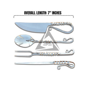 Ensemble de couverts de camping forgés à la main de qualité supérieure - Acier au carbone durable, léger et réutilisable, faible MOQ - Product Image 4