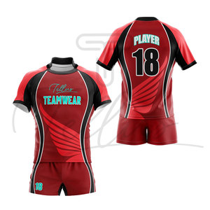 Uniforme de Rugby de Alta Calidad, Talla Grande, Nuevo Diseño, Manga Corta, 100% Poliéster, Secado Rápido y Transpirable - Product Image 5