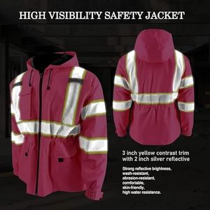 Men Women Safety Rain Jacket Hi Vi Reflective Safety Work Jacket Best Material High Quality Reflective Safety Work Jacket - Product Image 6