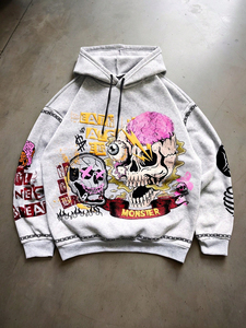 New Arrival Custom Logo High Quality <b>Bulk</b> Oversized French <b>Terry</b> 100% Cotton Vintage Washed Hoodies for Men Custom OEM - Product Image 1