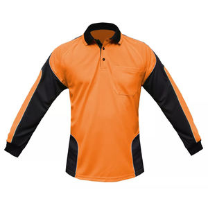 Polo réfléchissant personnalisé à manches longues, séchage rapide, pour la course nocturne, la sécurité et les vêtements de travail de chantier - Product Image 5